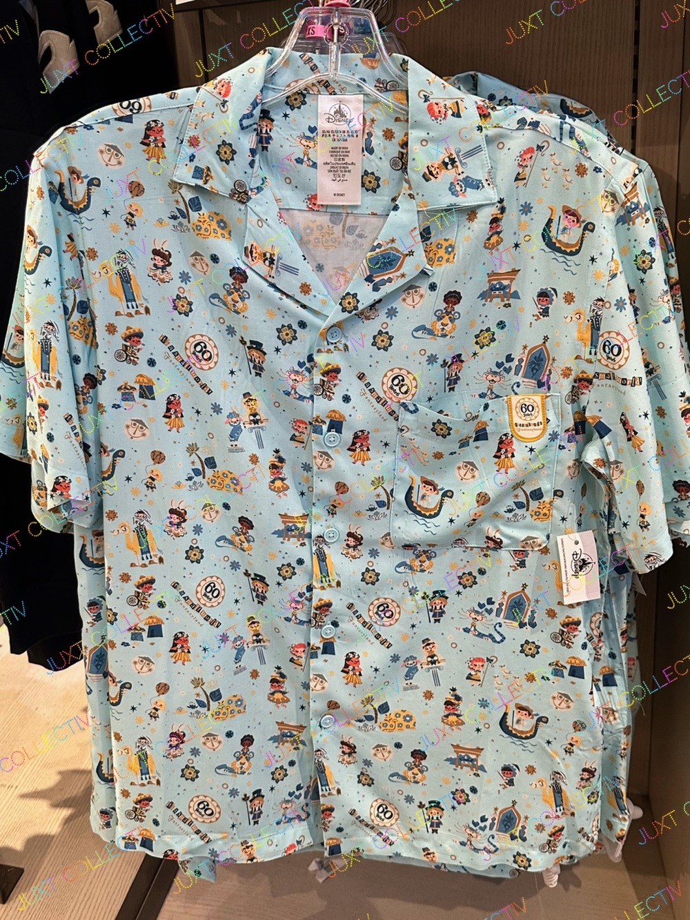 Disneyland it’s a small world 60th Anniversary Button Shirt NWT
